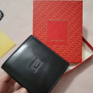 LANCEL LEATHER WALLET New Vintage Color Black